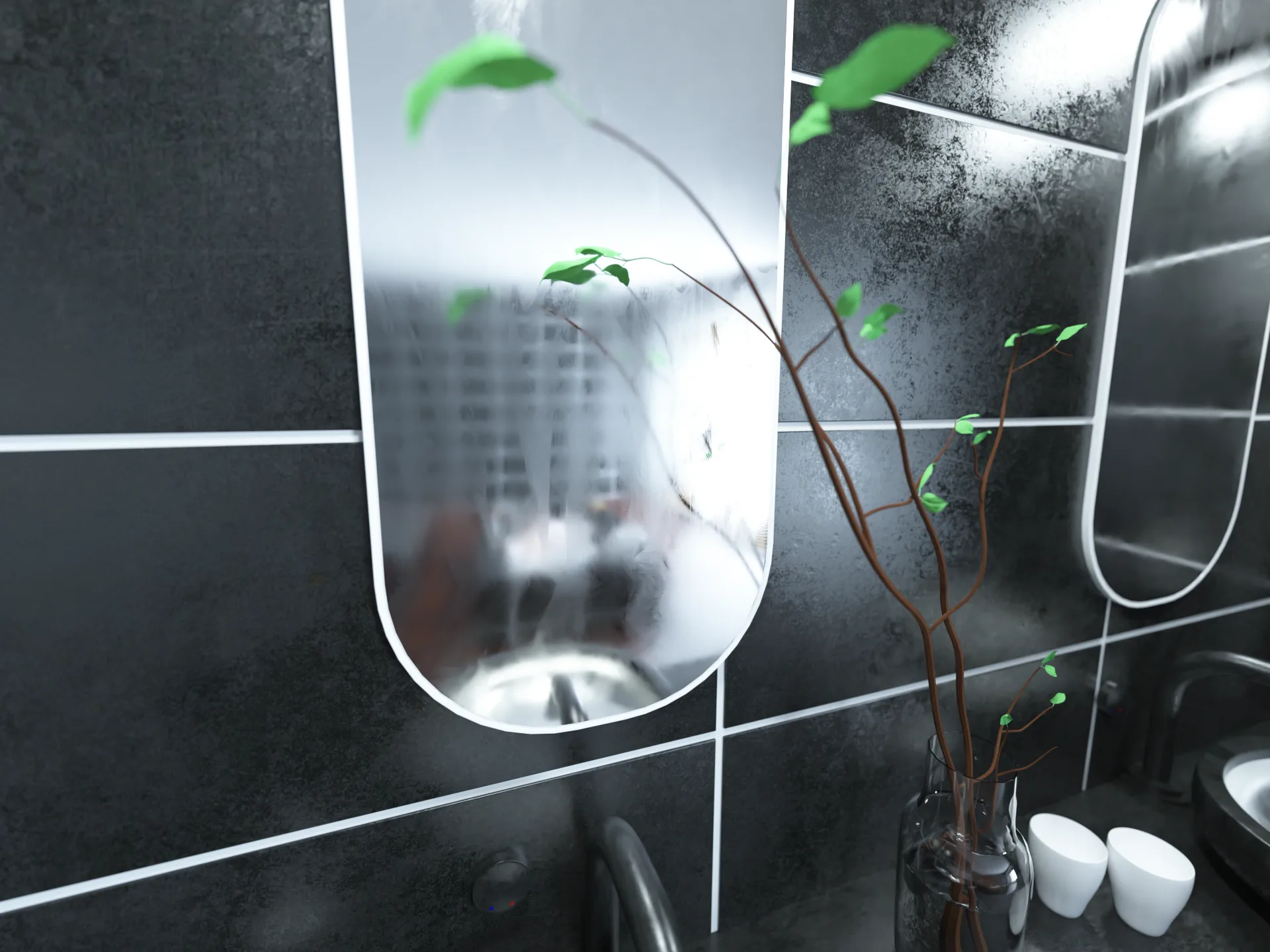 Interior: Bad und Wohnraum