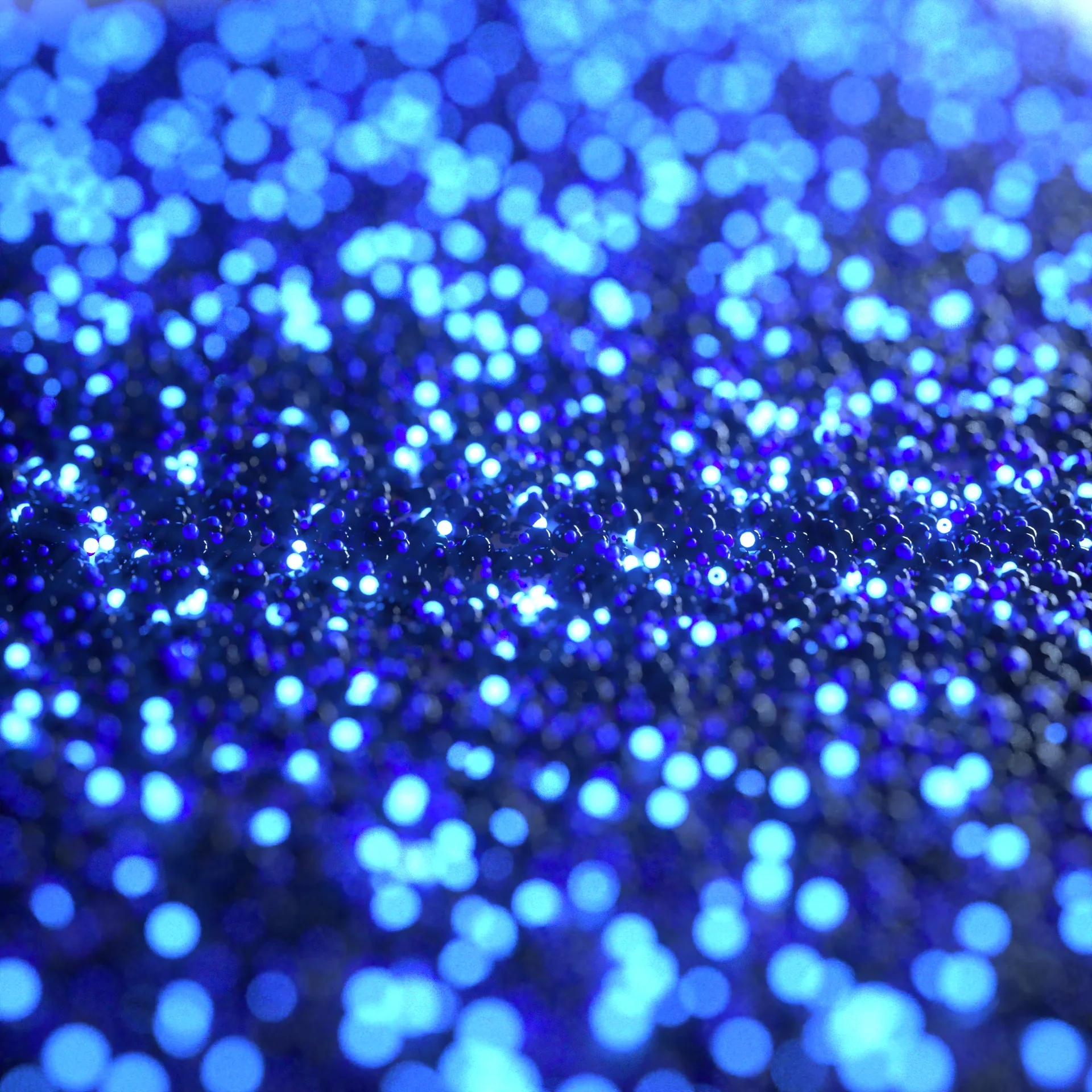 Dichte blaue Partikelwolke aus einer Simulationsstudie